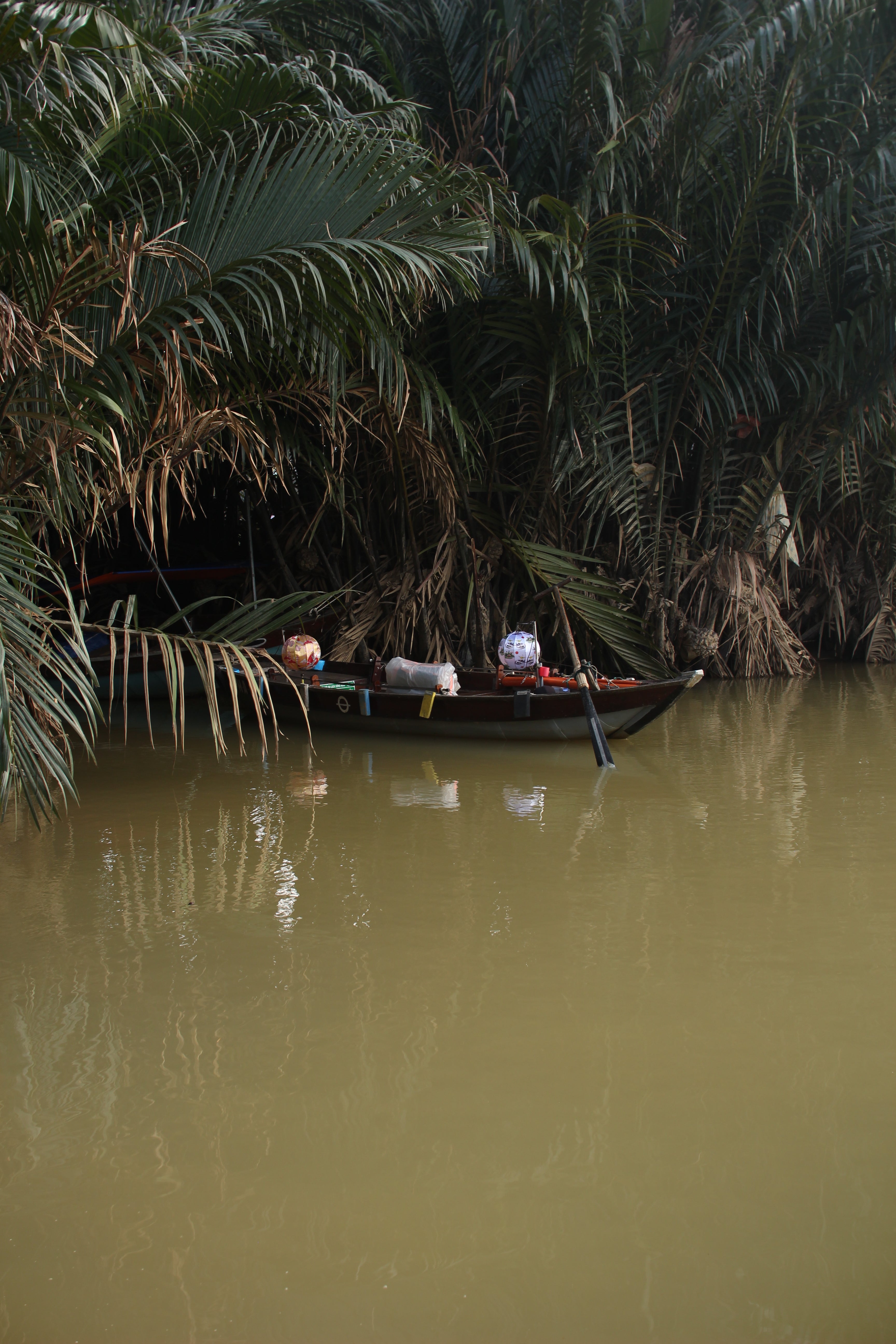Calm waters - Vietnam river boat photography print